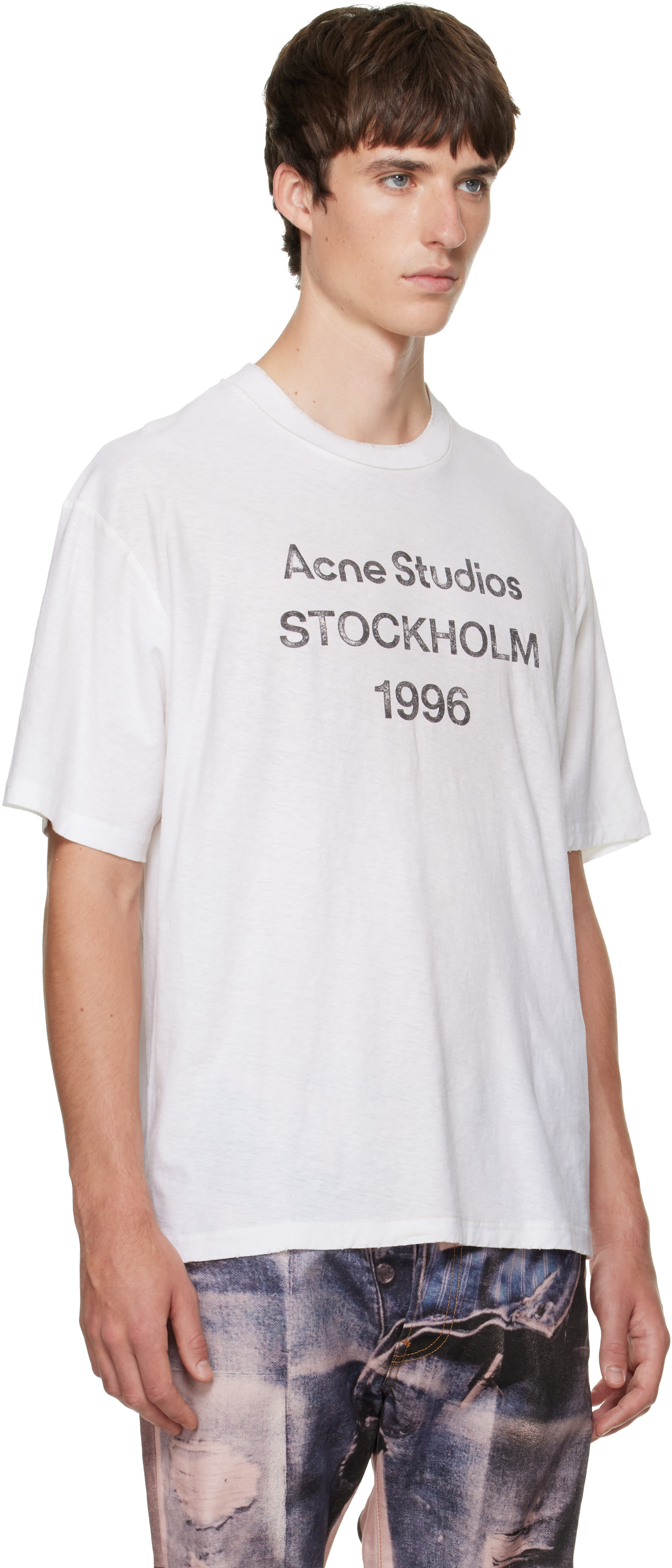 Acne Studios - Off-White Sprayed Logo T-shirt