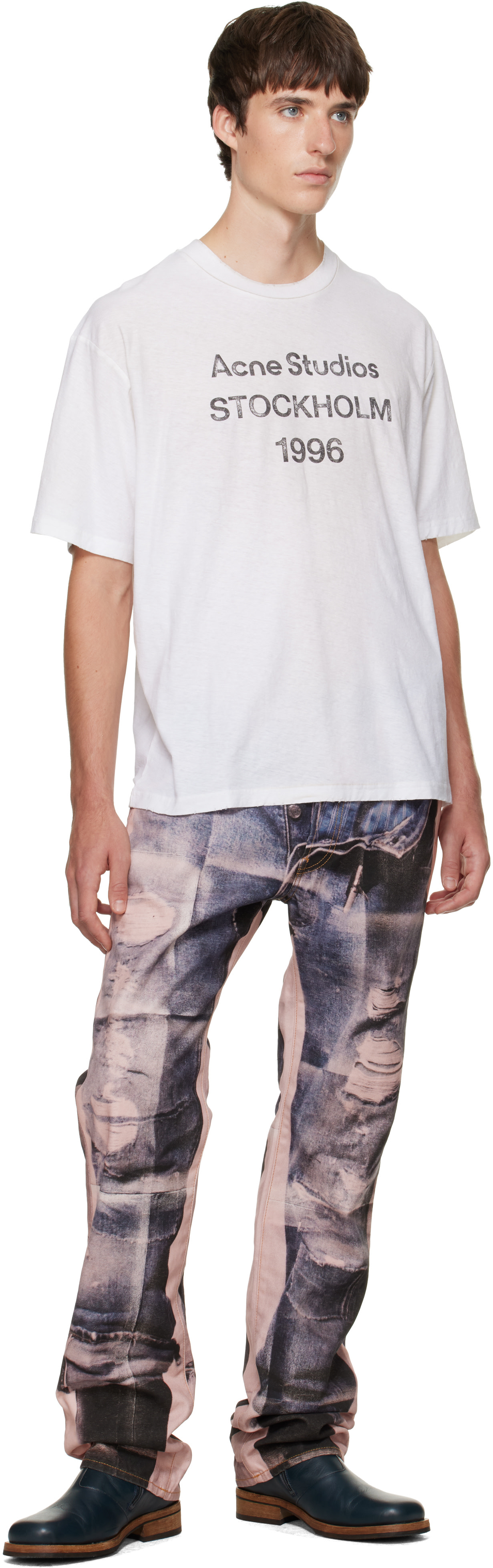Acne Studios - Off-White Sprayed Logo T-shirt