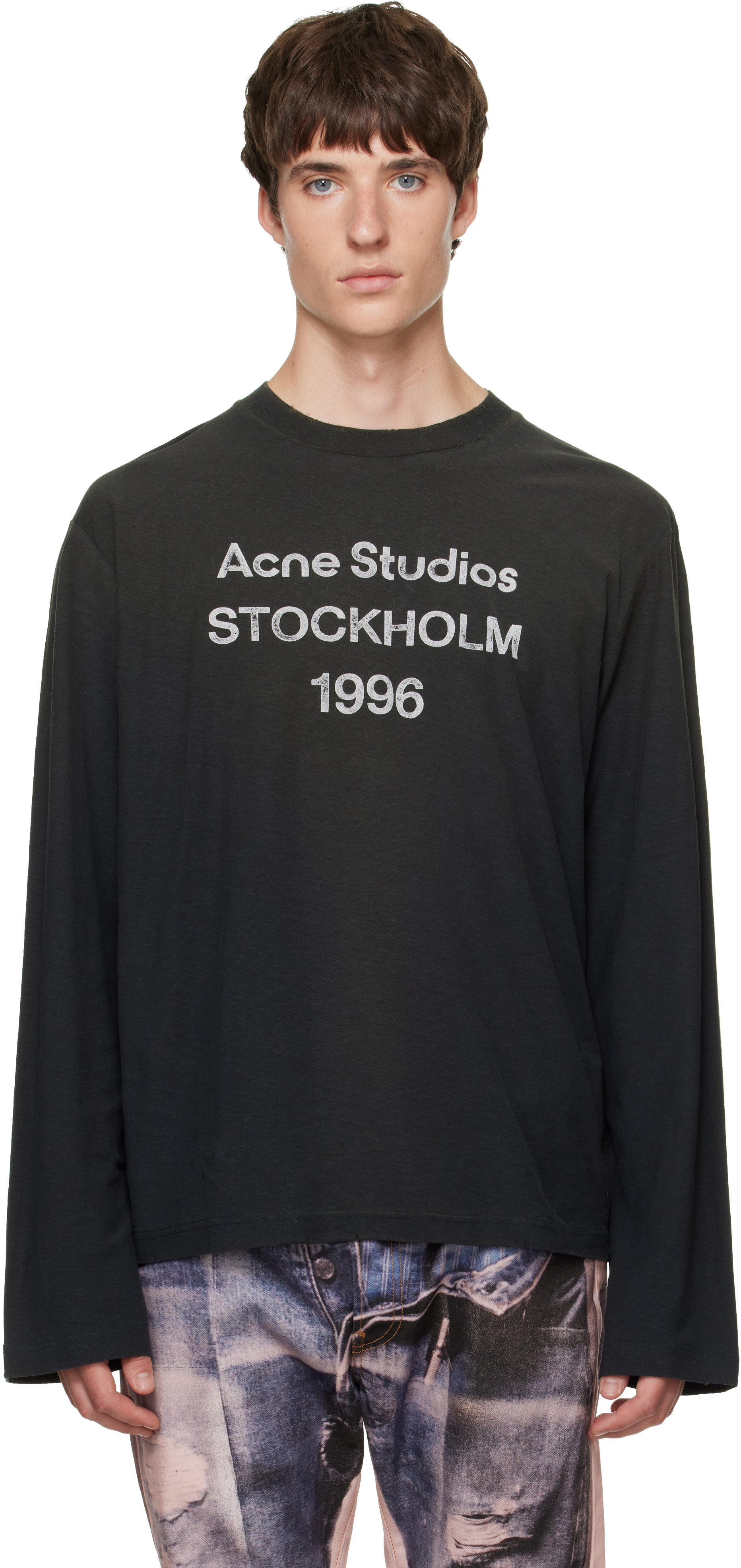 Acne Studios - Black Sprayed '1996' Logo T-shirt