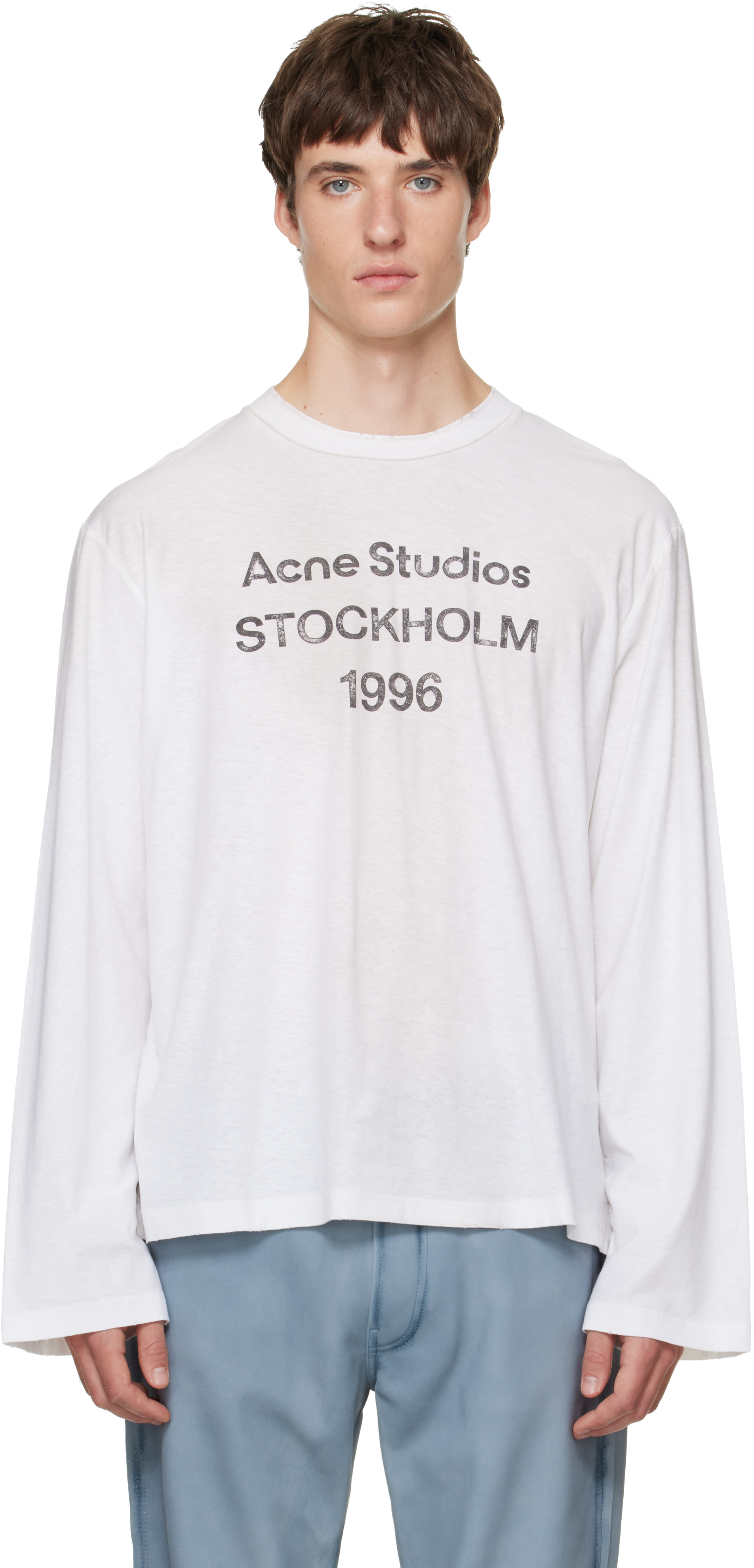 Acne Studios - Off-White Sprayed '1996' Logo T-shirt