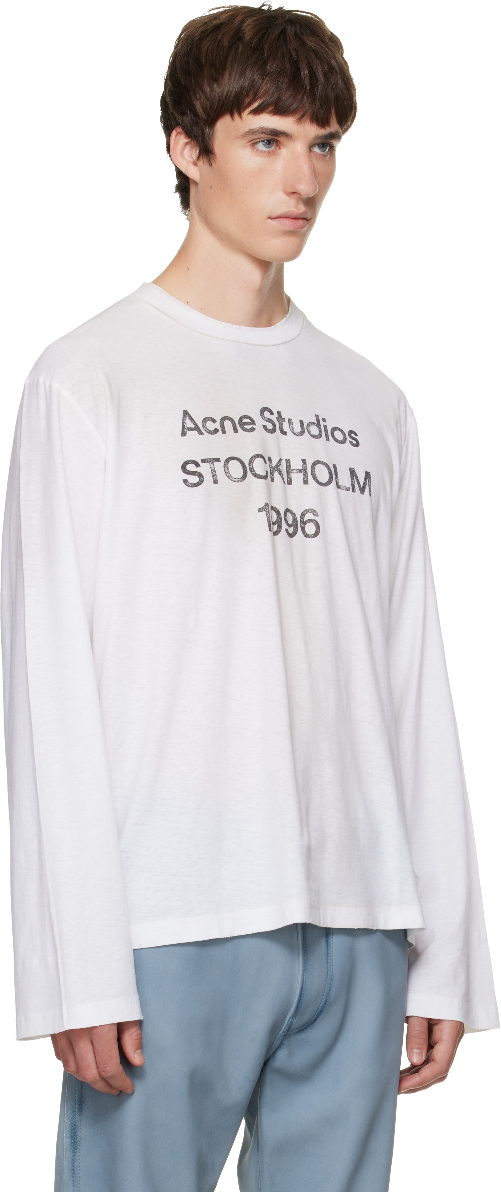 Acne Studios - Off-White Sprayed '1996' Logo T-shirt