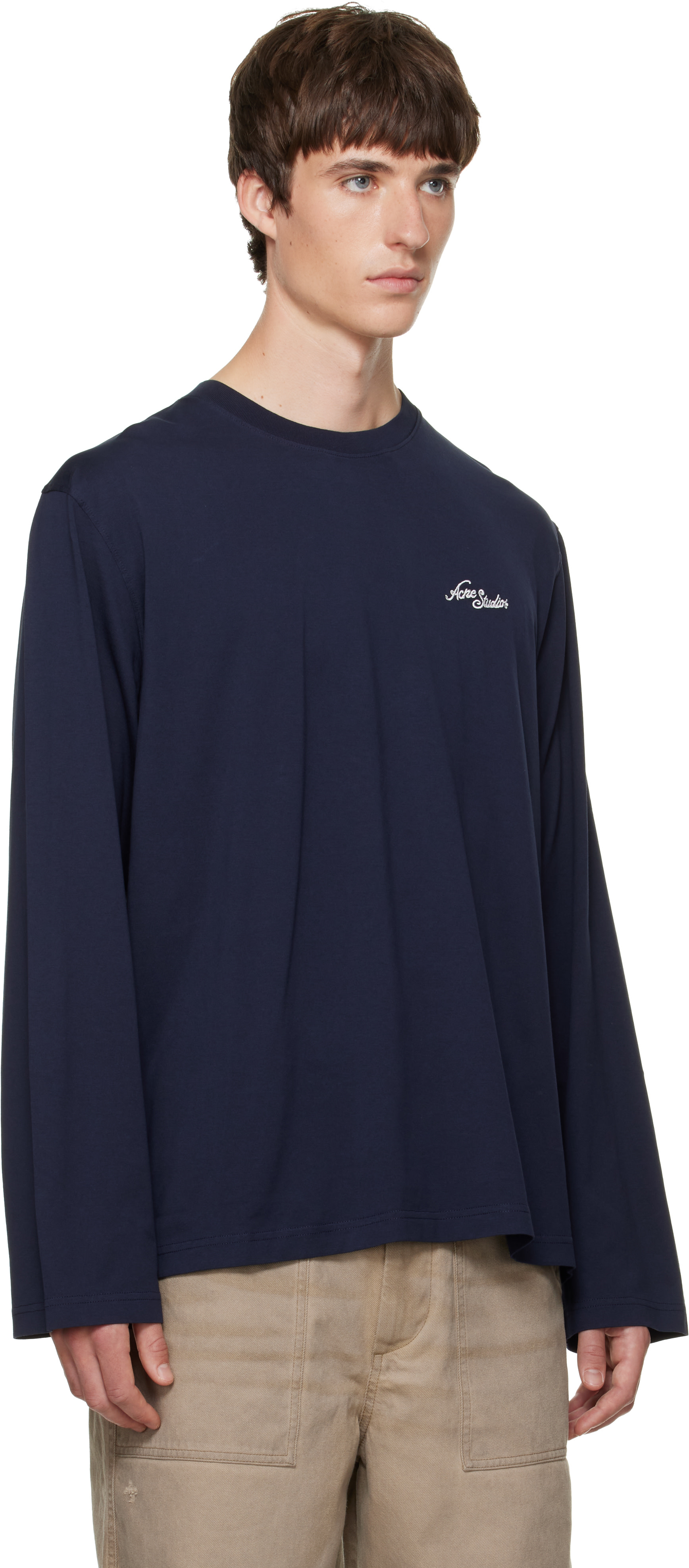 Acne Studios - Navy Jersey Logo T-shirt