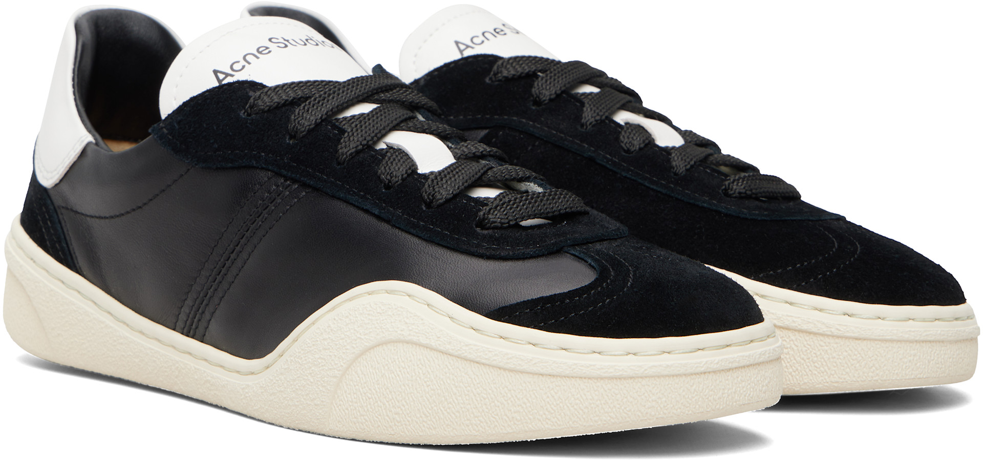 Acne Studios - Black & White Leather Sneakers