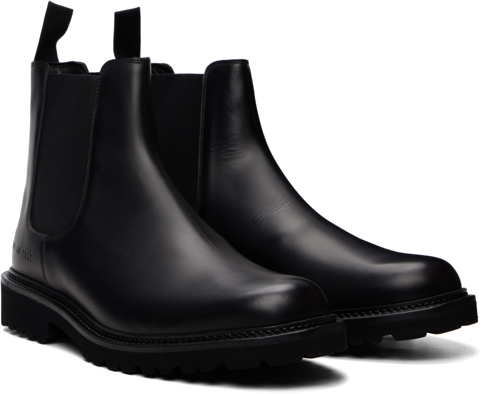 Common Projects - Black Leather Chelsea Boots