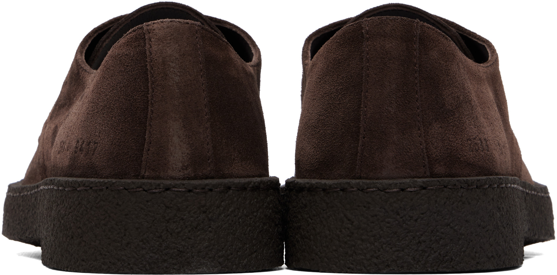 Common Projects - Brown Suede Rubber Sole Derbys