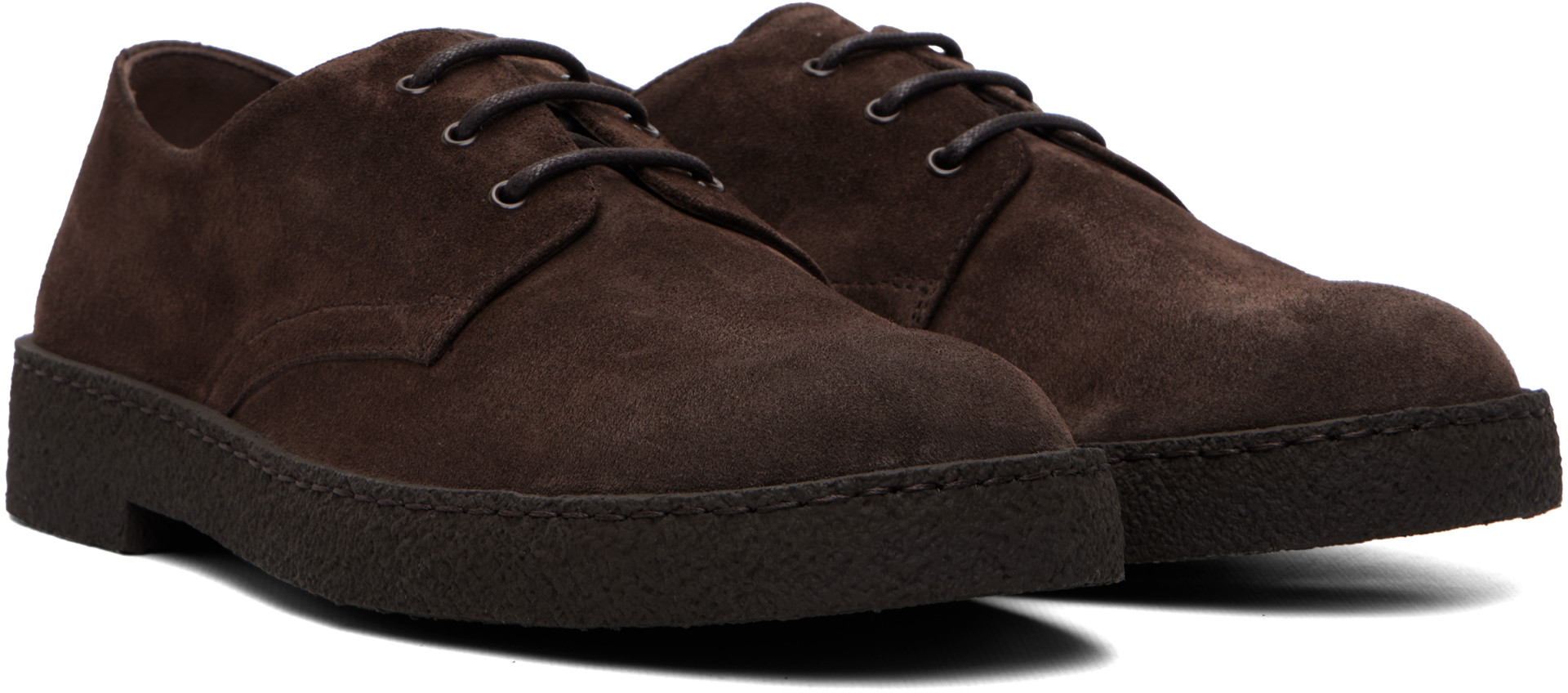 Common Projects - Brown Suede Rubber Sole Derbys
