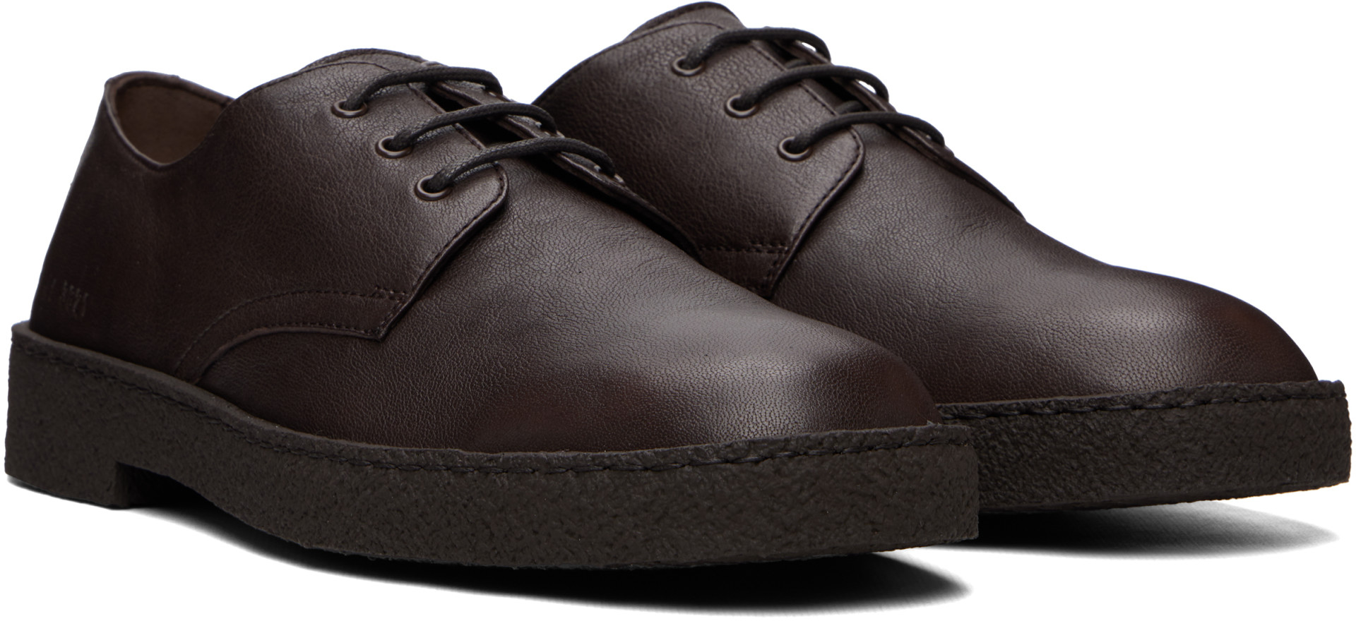Common Projects - Brown Leather Rubber Sole Derbys