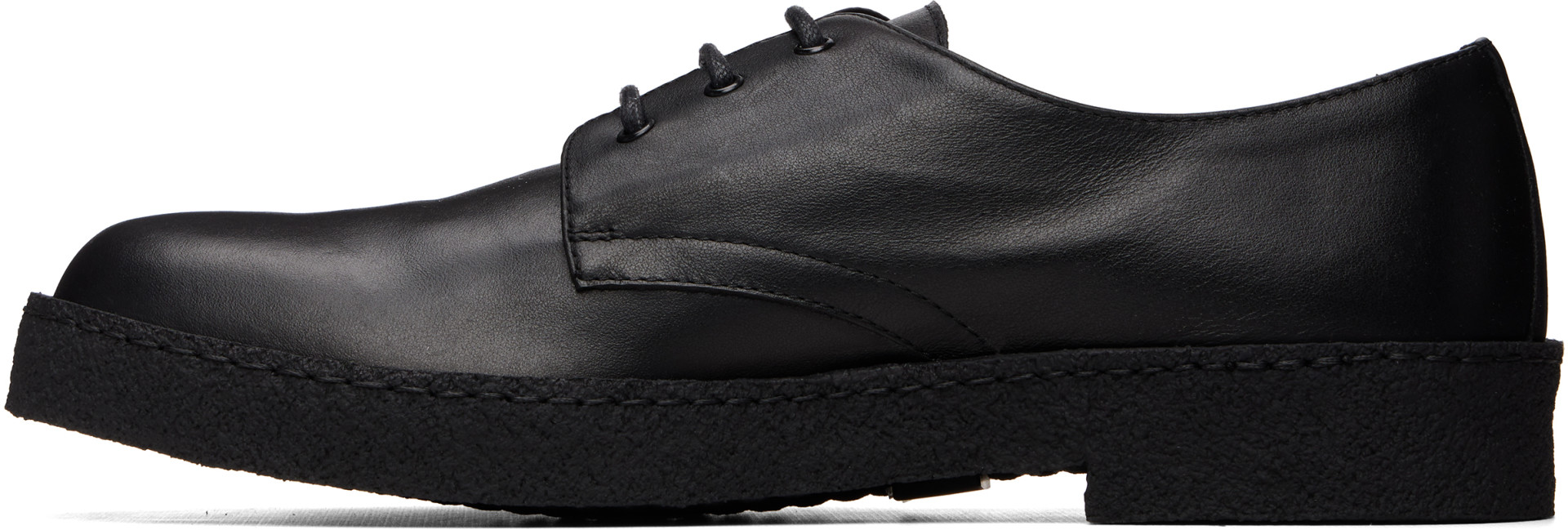 Common Projects - Black Leather Rubber Sole Derbys