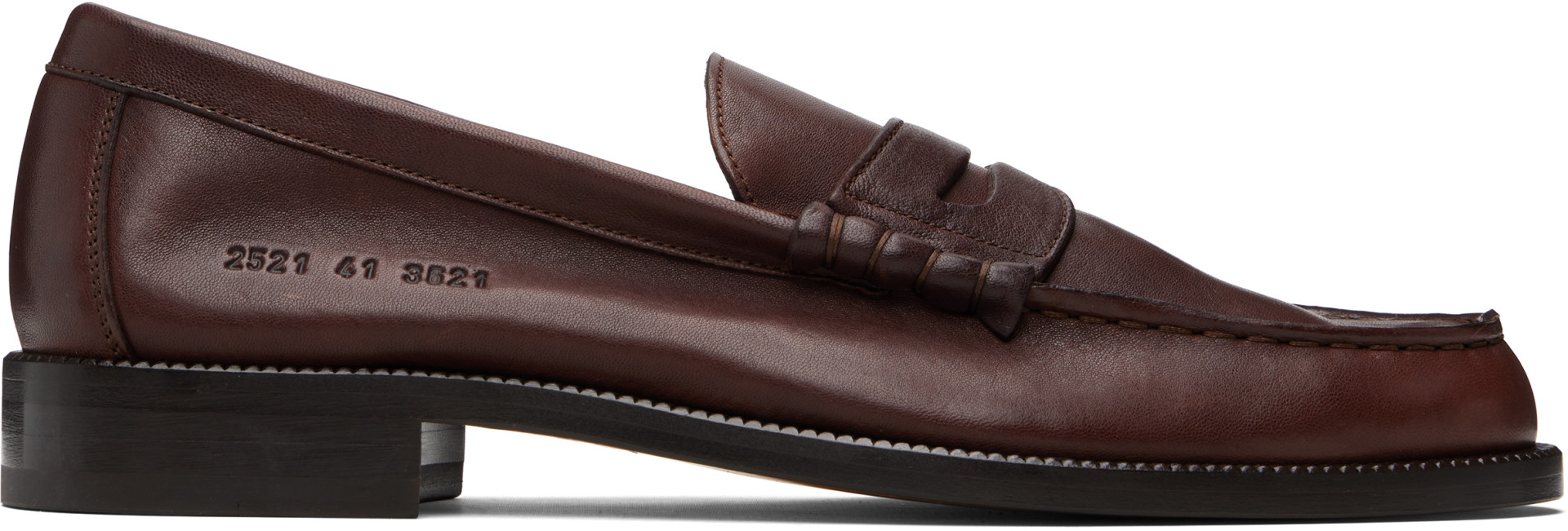 Common Projects - Flâneurs bruns en cuir