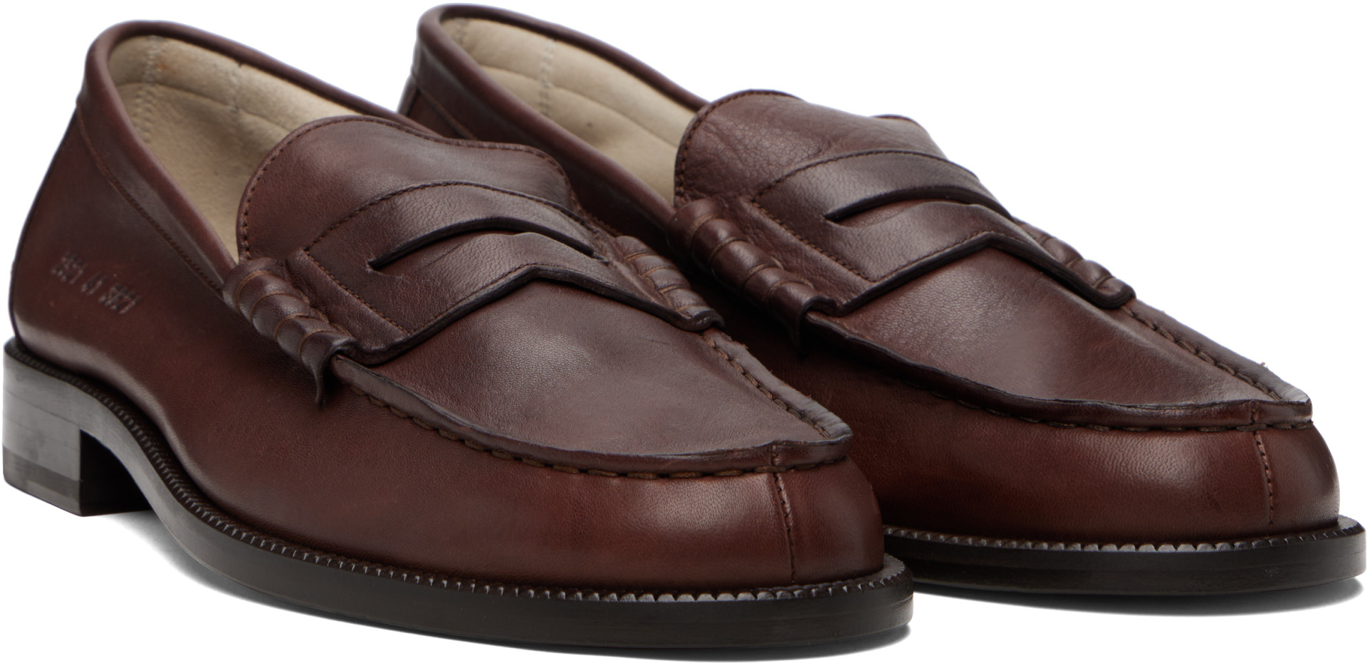 Common Projects - Flâneurs bruns en cuir