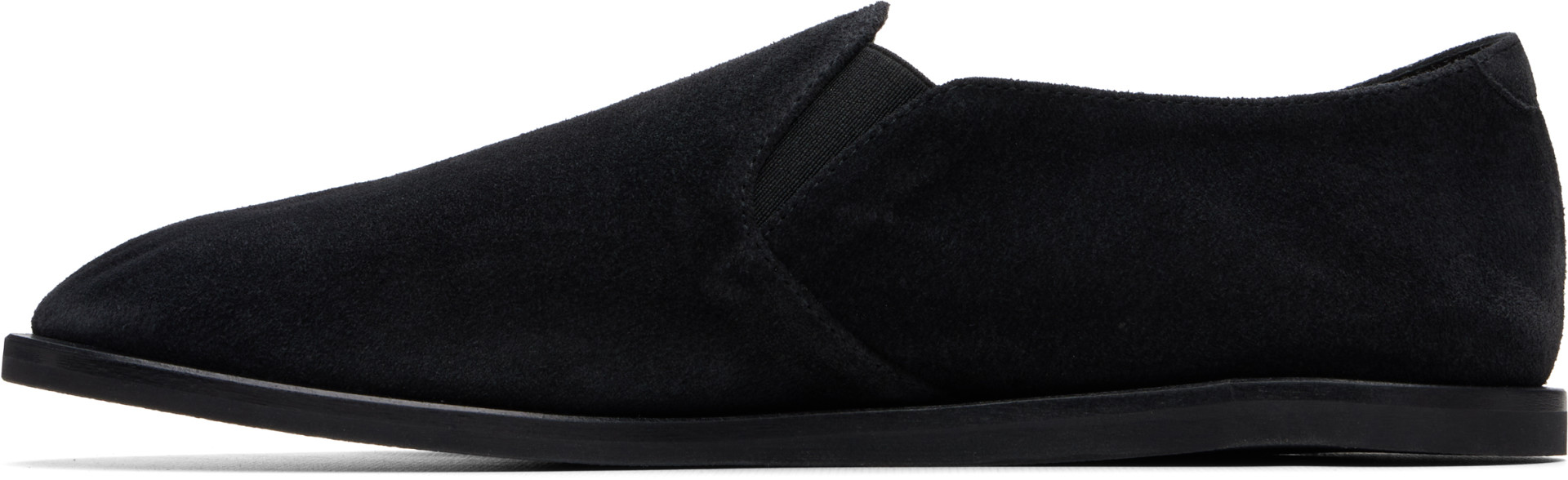 Common Projects - Black Suede Slip-on Loafers