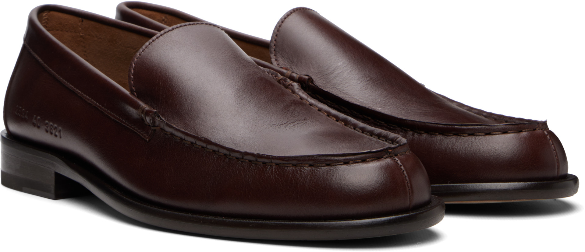 Common Projects - Brown Minimal Loafers