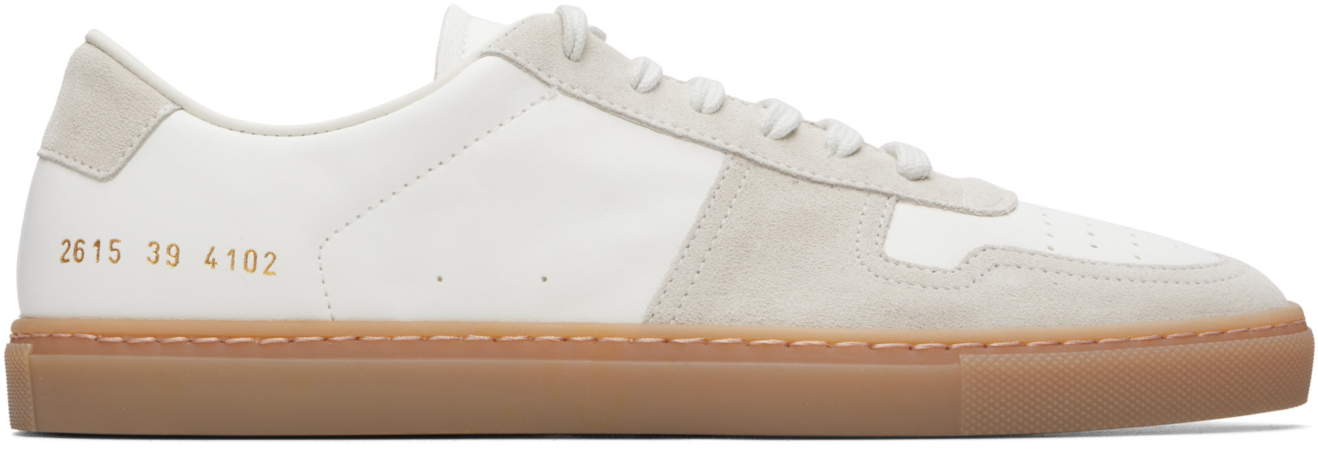 Common Projects - White & Gray BBALL Duo Sneakers