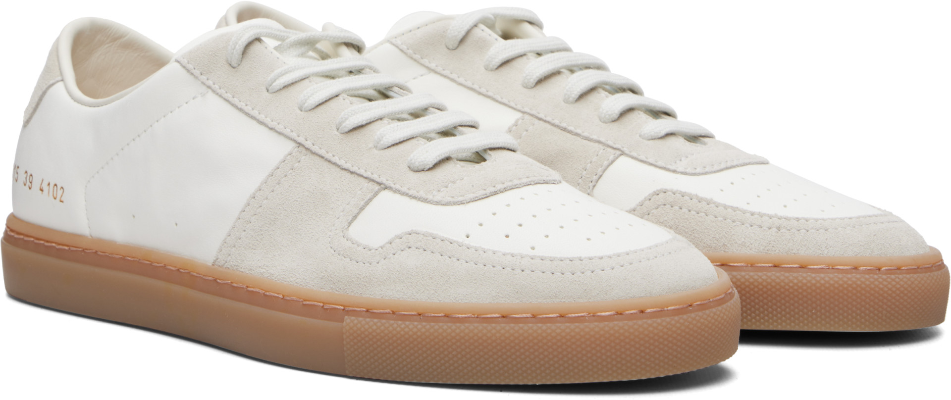 Common Projects - White & Gray BBALL Duo Sneakers