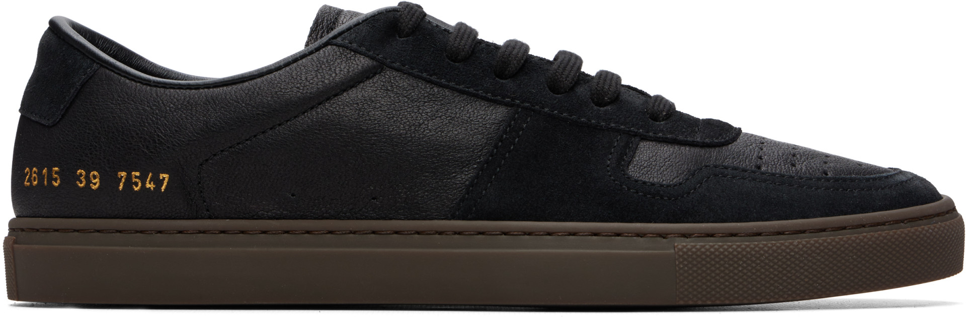 Common Projects - Baskets BBall noires en suède et en cuir
