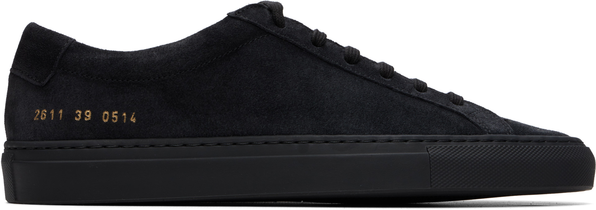 Common Projects - Baskets Achilles Premium noires en suède