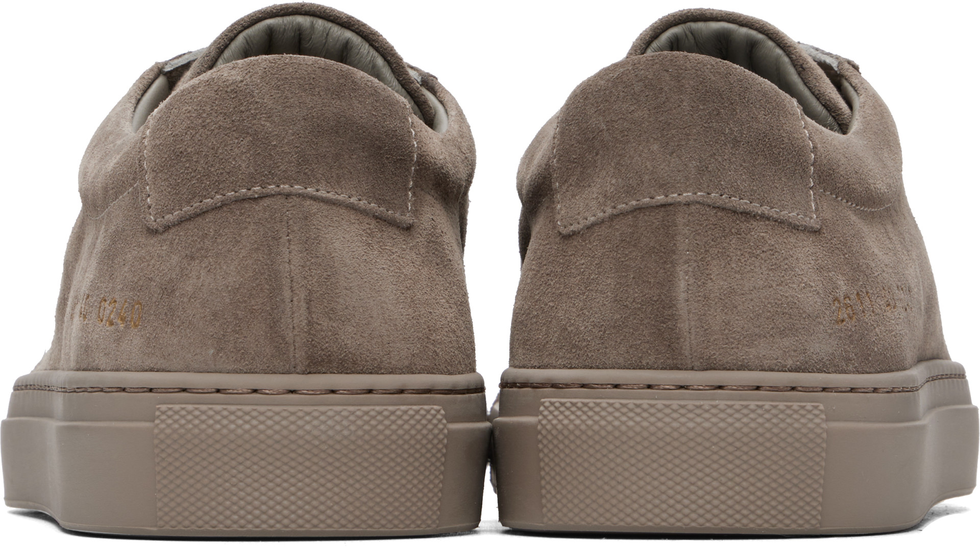 Common Projects - Baskets Achilles Premium taupe en suède
