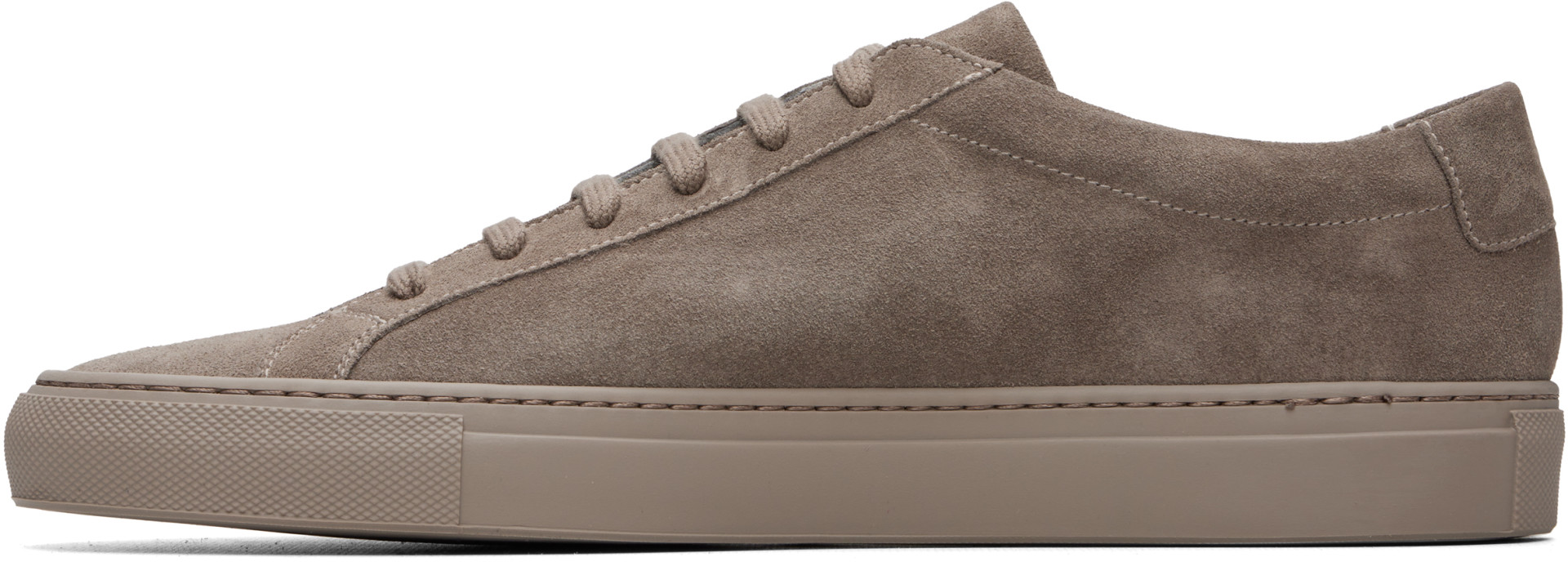 Common Projects - Baskets Achilles Premium taupe en suède
