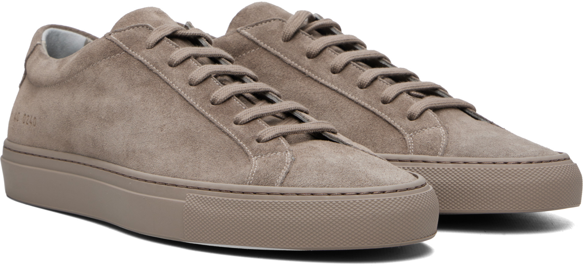 Common Projects - Baskets Achilles Premium taupe en suède