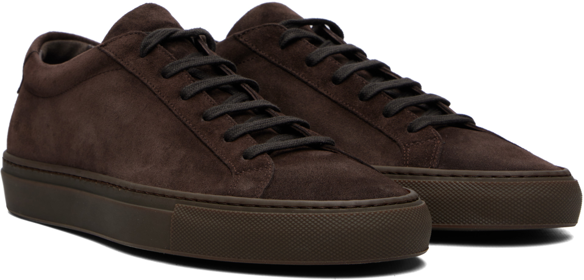 Common Projects - Baskets Achilles Premium brunes en suède