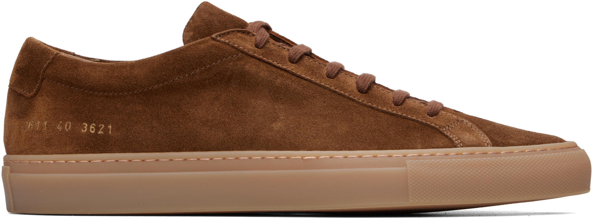Common Projects - Brown Achilles Premium Suede Sneakers