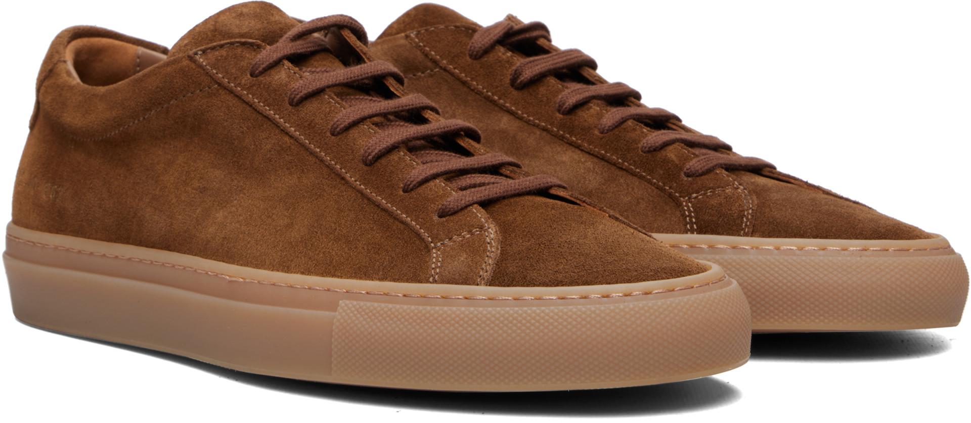 Common Projects - Brown Achilles Premium Suede Sneakers
