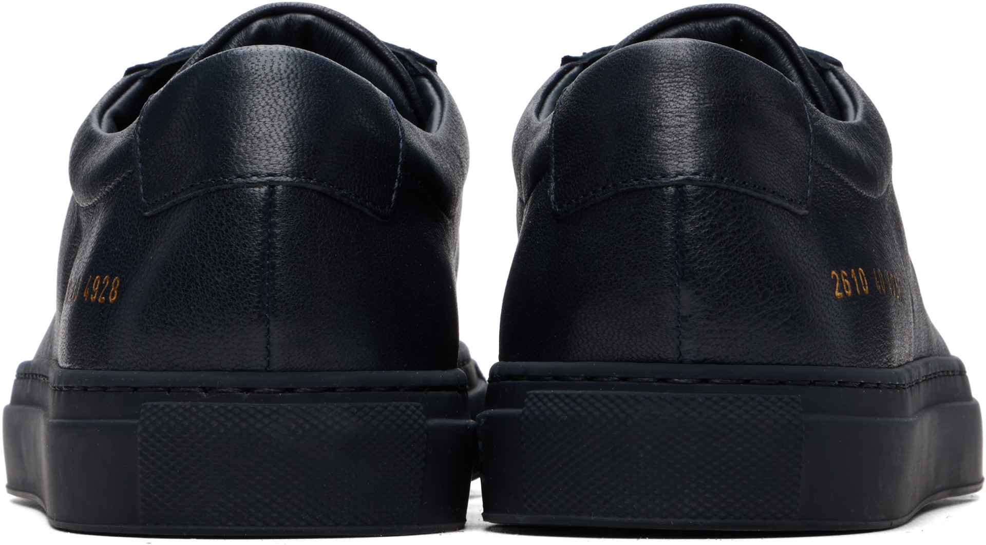 Common Projects - Navy Achilles Premium Leather Sneakers