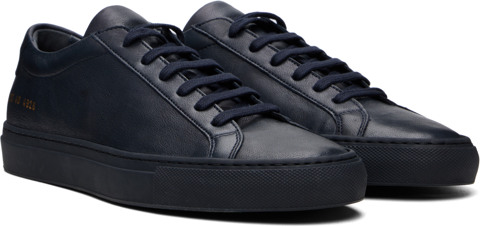 Common Projects - Navy Achilles Premium Leather Sneakers