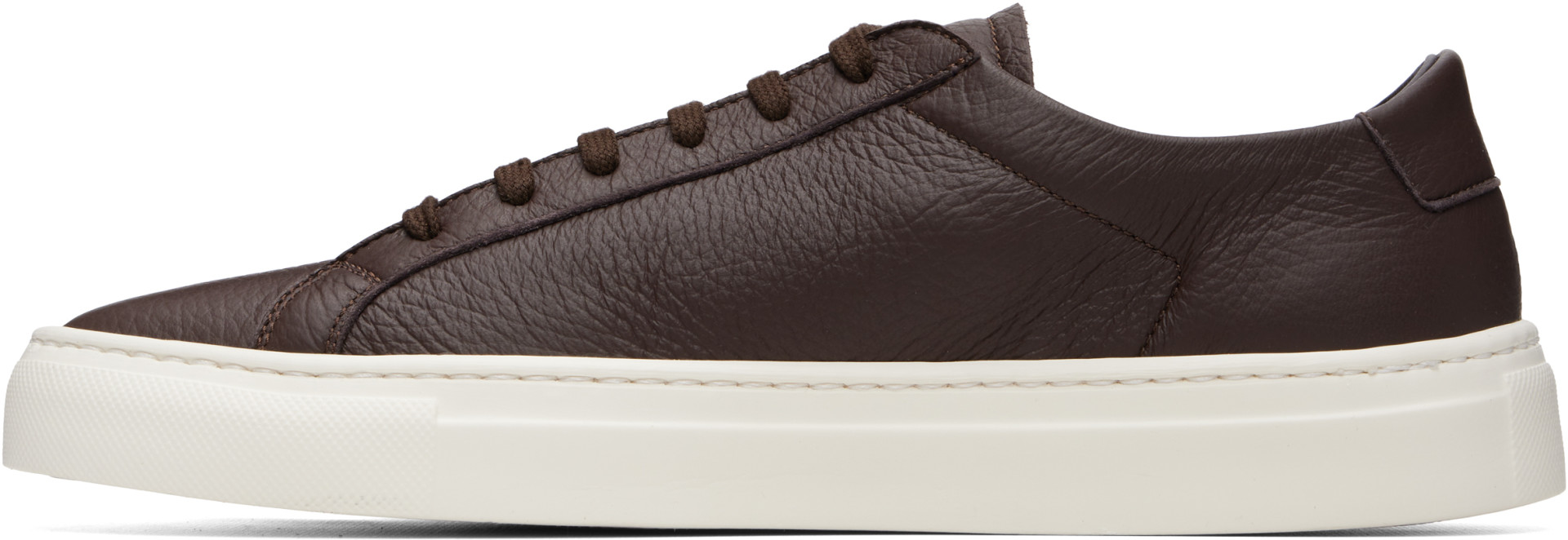 Common Projects - Baskets Achilles brunes en cuir grainé