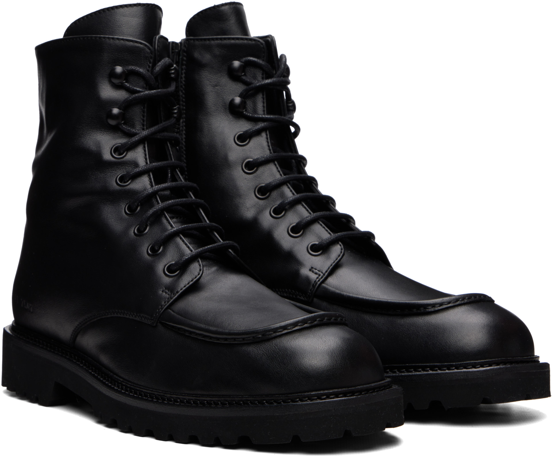 Common Projects - ブラック Piuma レザー レースアップブーツ