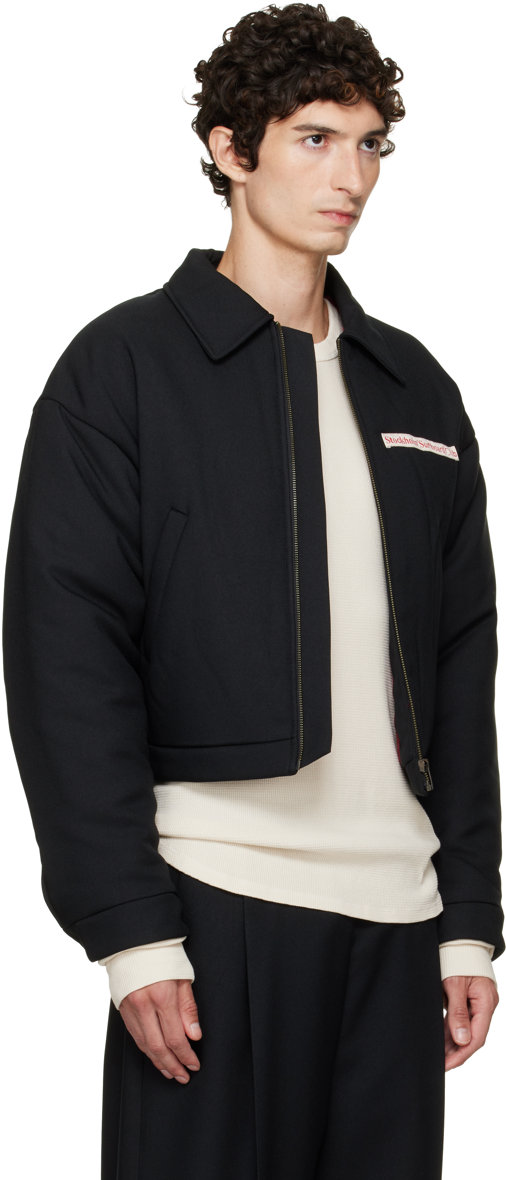 Stockholm (Surfboard) Club: Black Zip Jacket | SSENSE