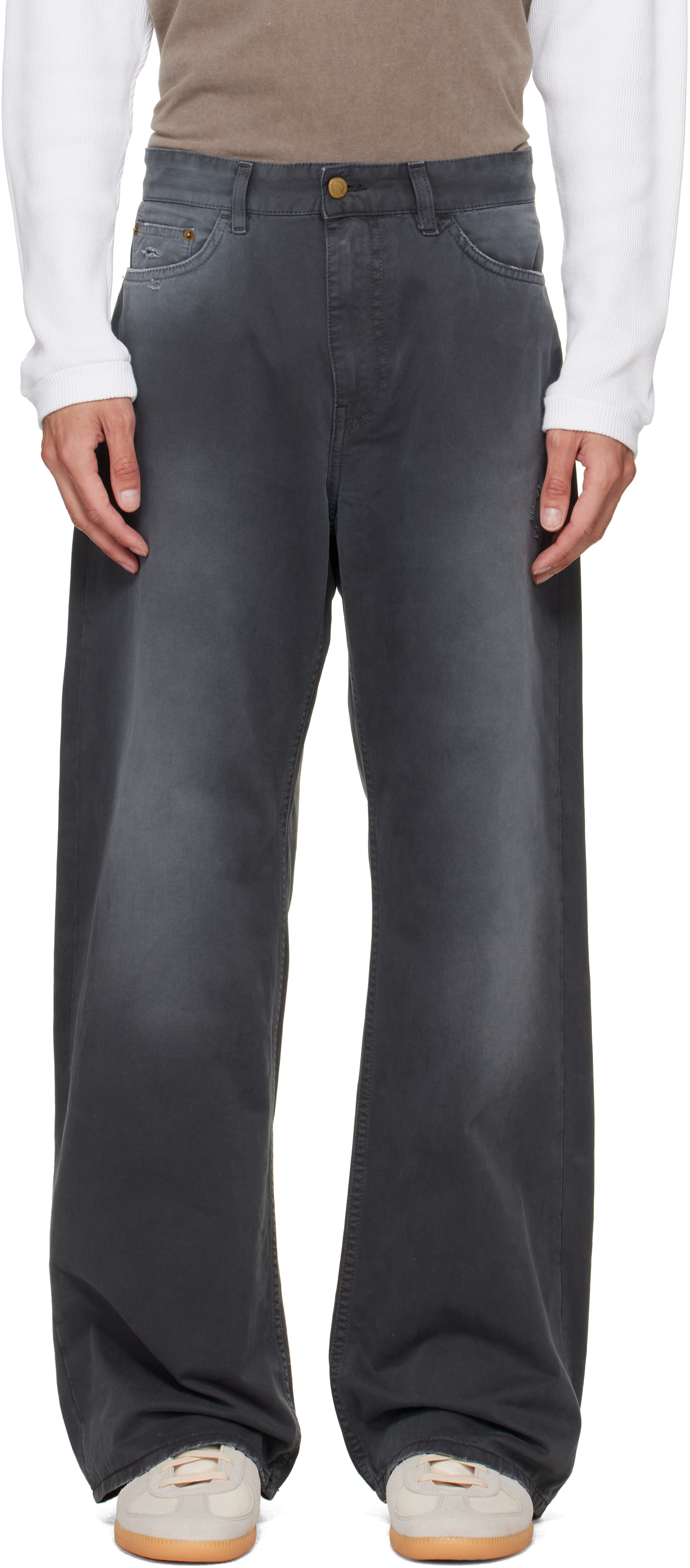 Stockholm (Surfboard) Club: Gray Chino Trousers | SSENSE