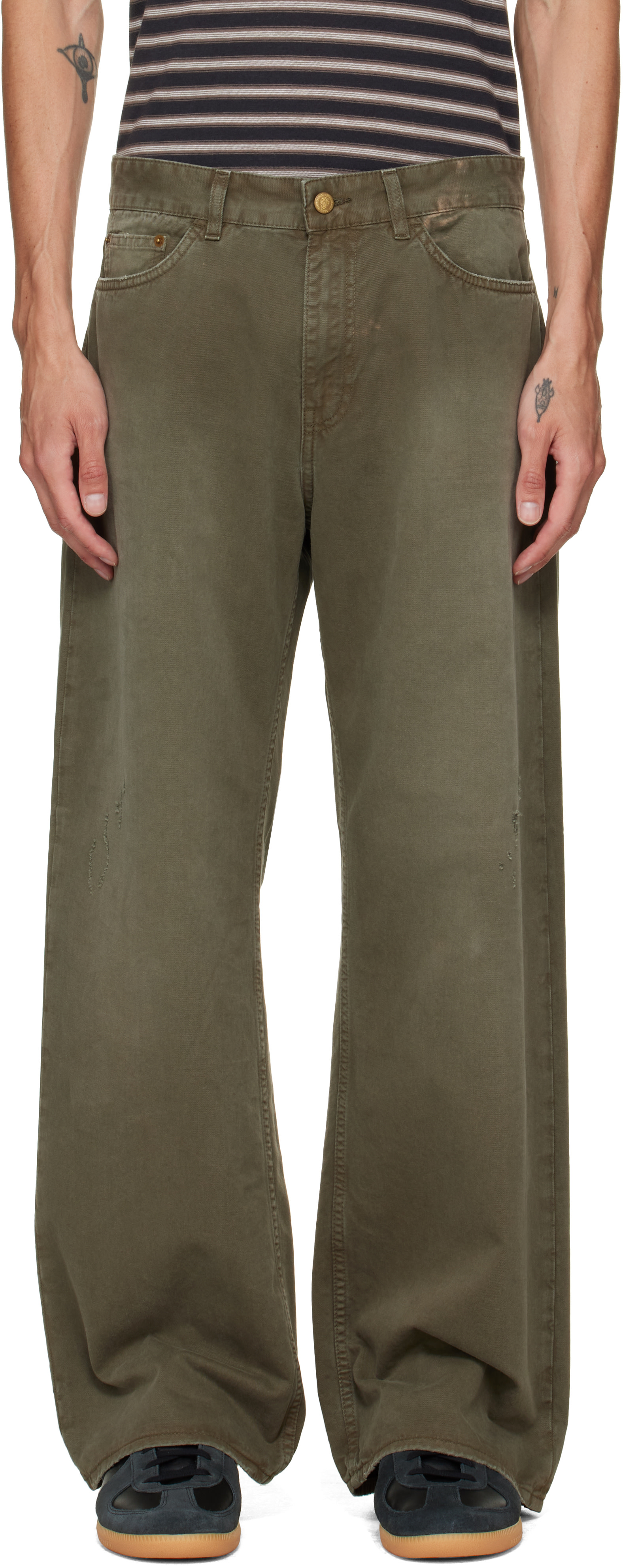 Stockholm (Surfboard) Club カーゴパンツ Stockholm (Surfboard) Club: Khaki Chino Trousers | SSENSE