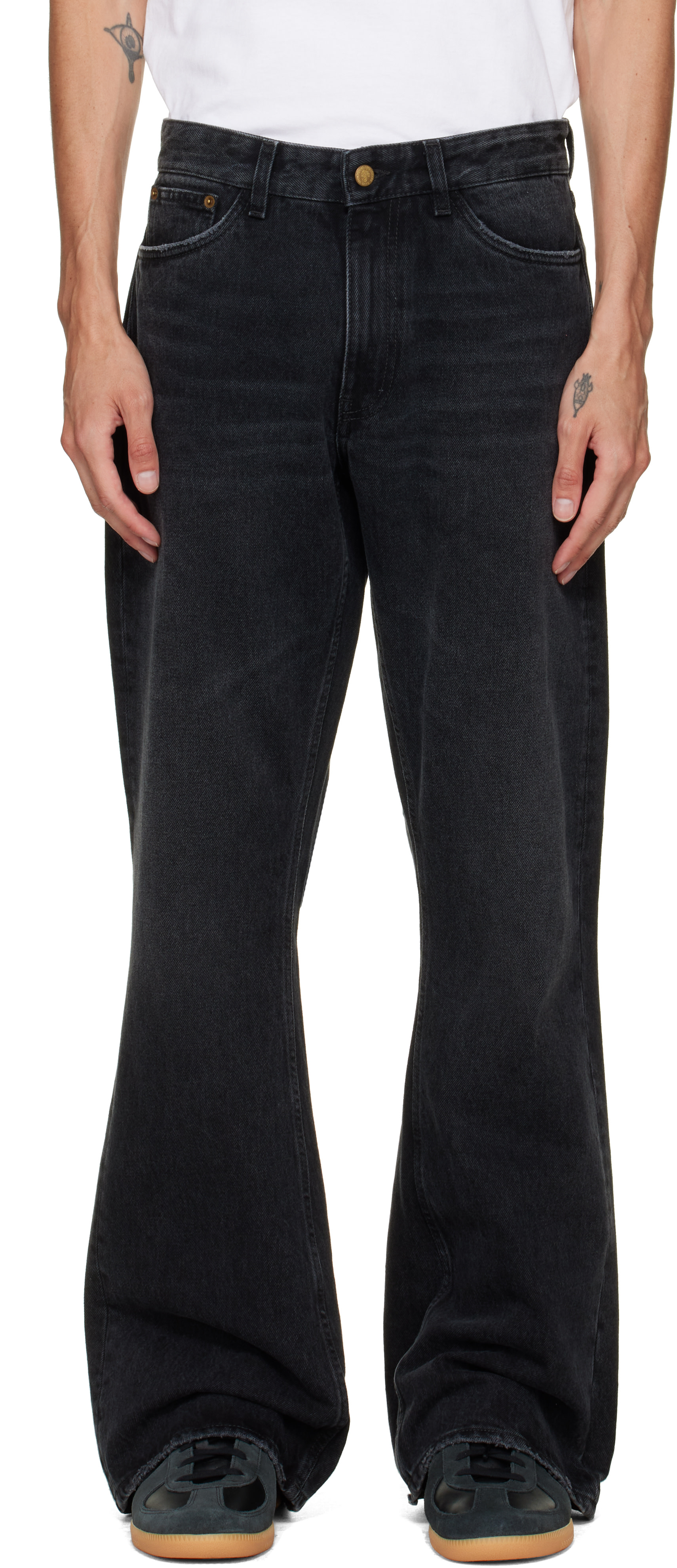 Stockholm (Surfboard) Club: Black Bootcut Jeans | SSENSE