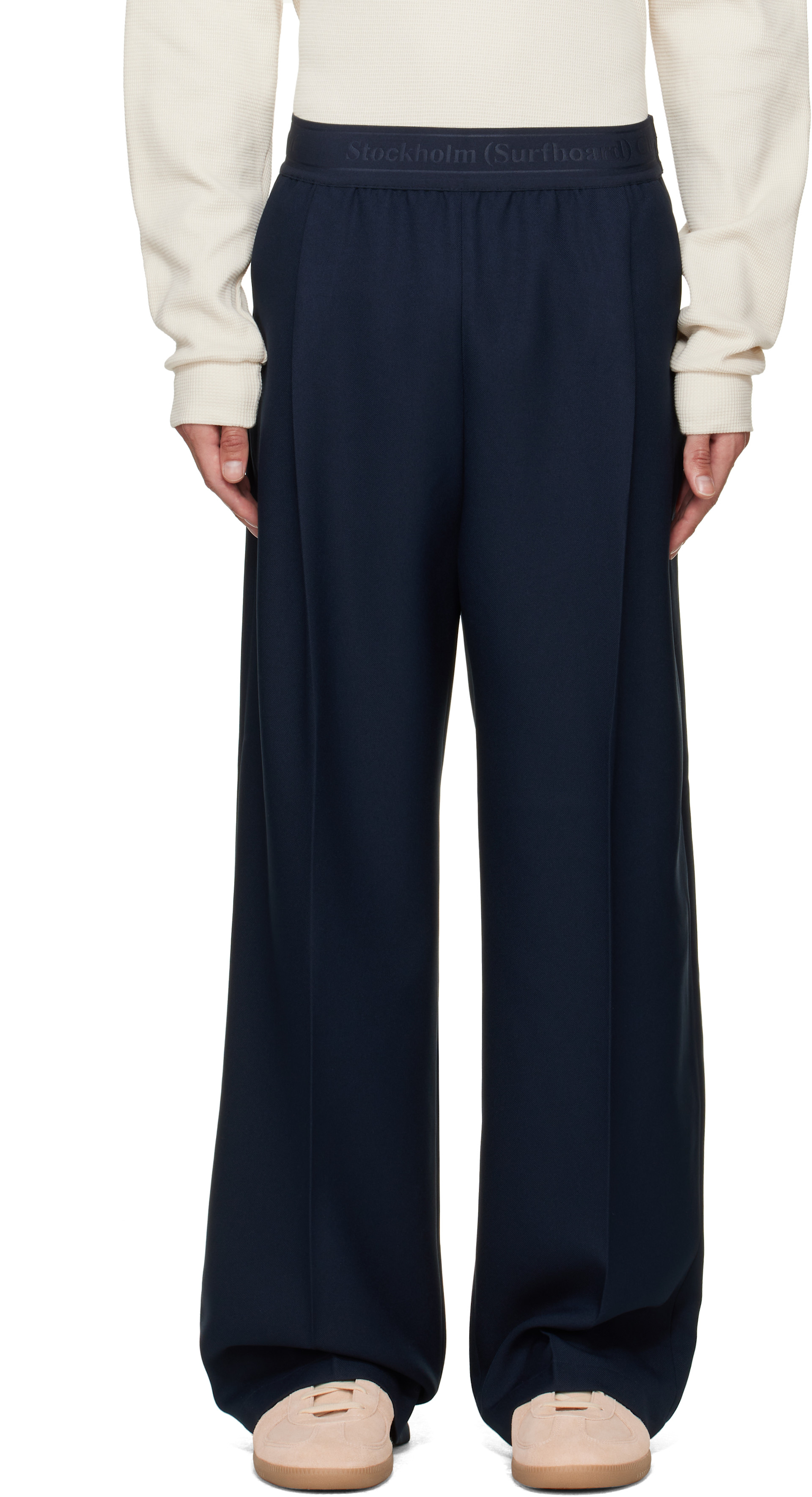 Stockholm (Surfboard) Club: Navy Relaxed Fit Trousers | SSENSE