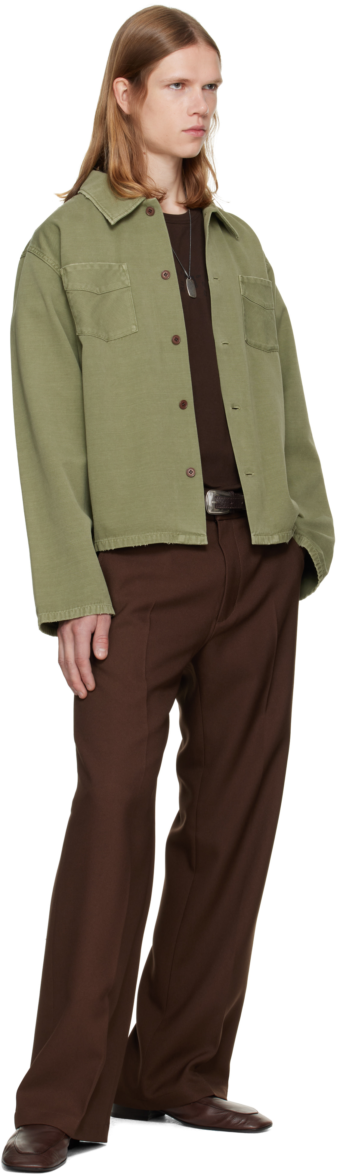 Stockholm (Surfboard) Club: Brown Tailored Bootcut Trousers | SSENSE