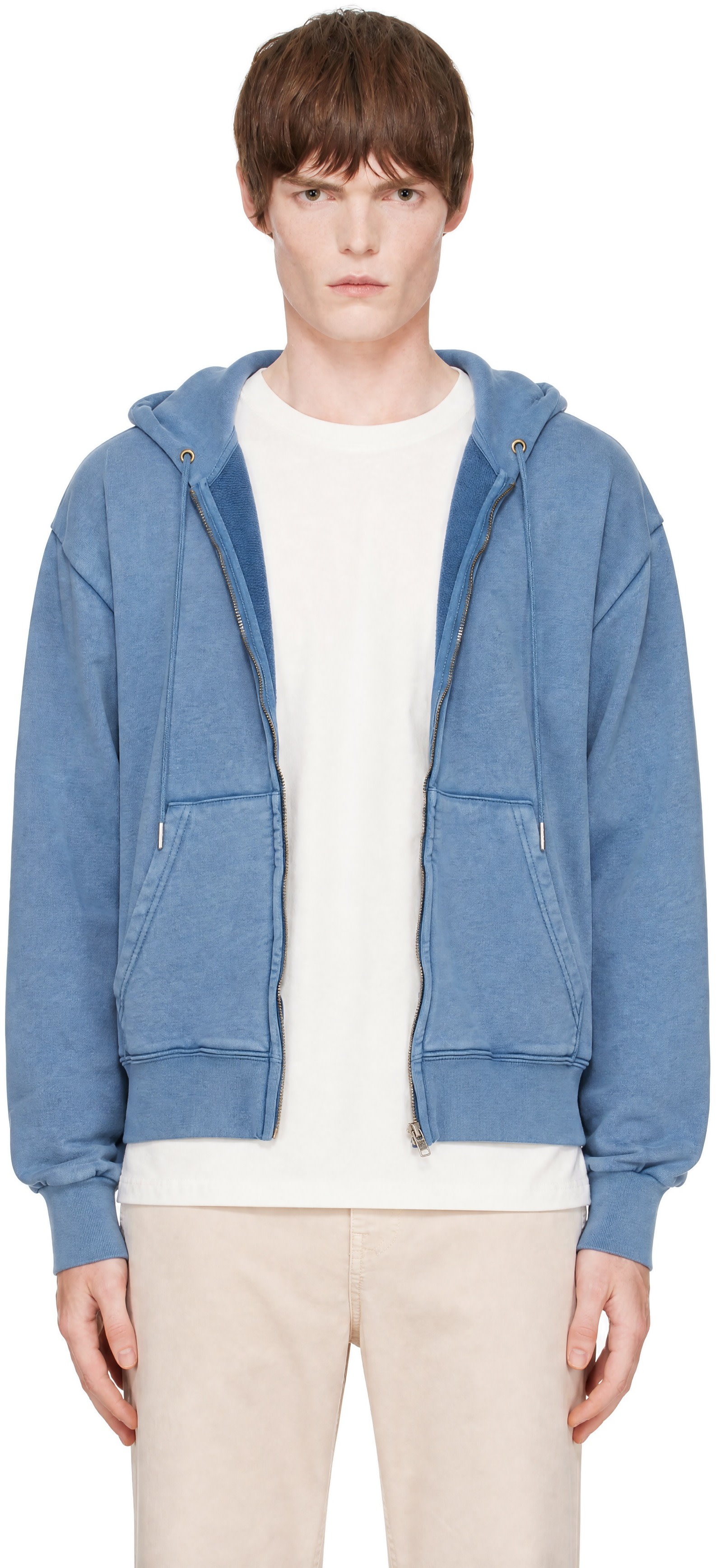 Stockholm (Surfboard) Club: Blue Back Logo Zip Hoodie | SSENSE Canada