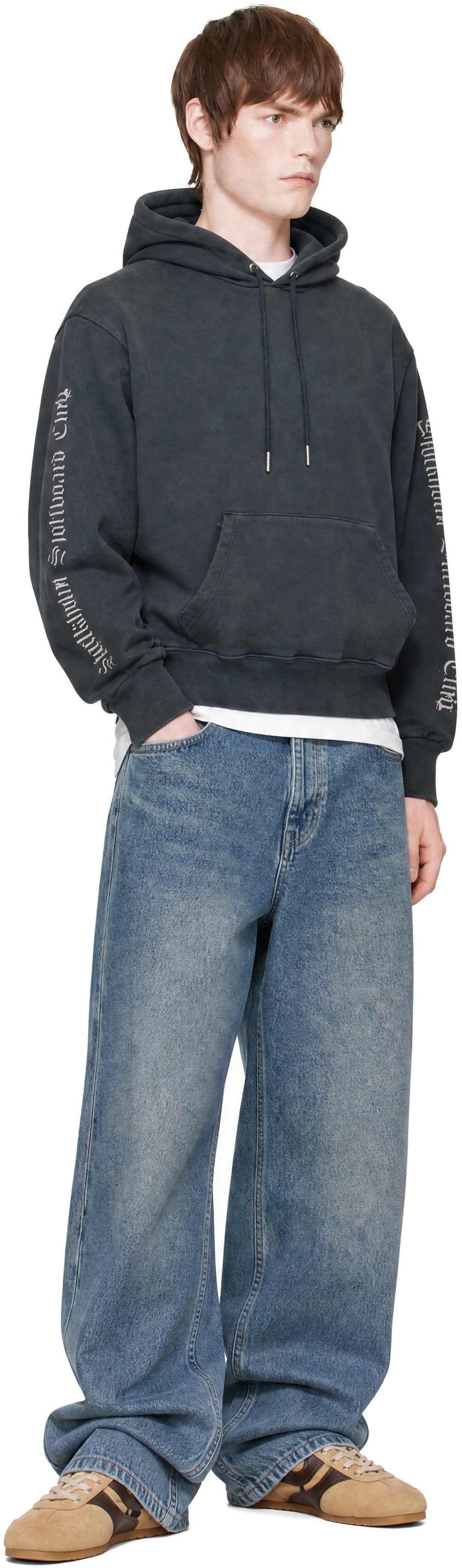 Stockholm (Surfboard) Club: Black Printed Hoodie | SSENSE Canada