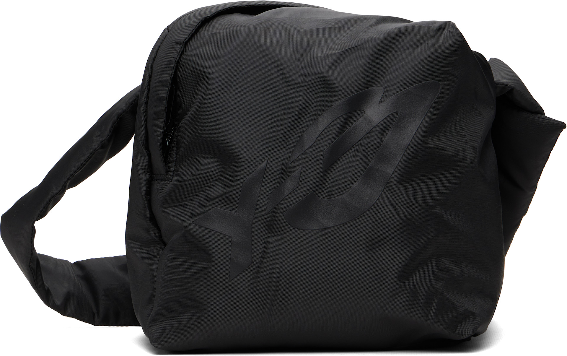 Y-3 ブラックショルダーバッグ Y-3: ブラック Padded クロスボディ ショルダーバッグ | SSENSE 日本