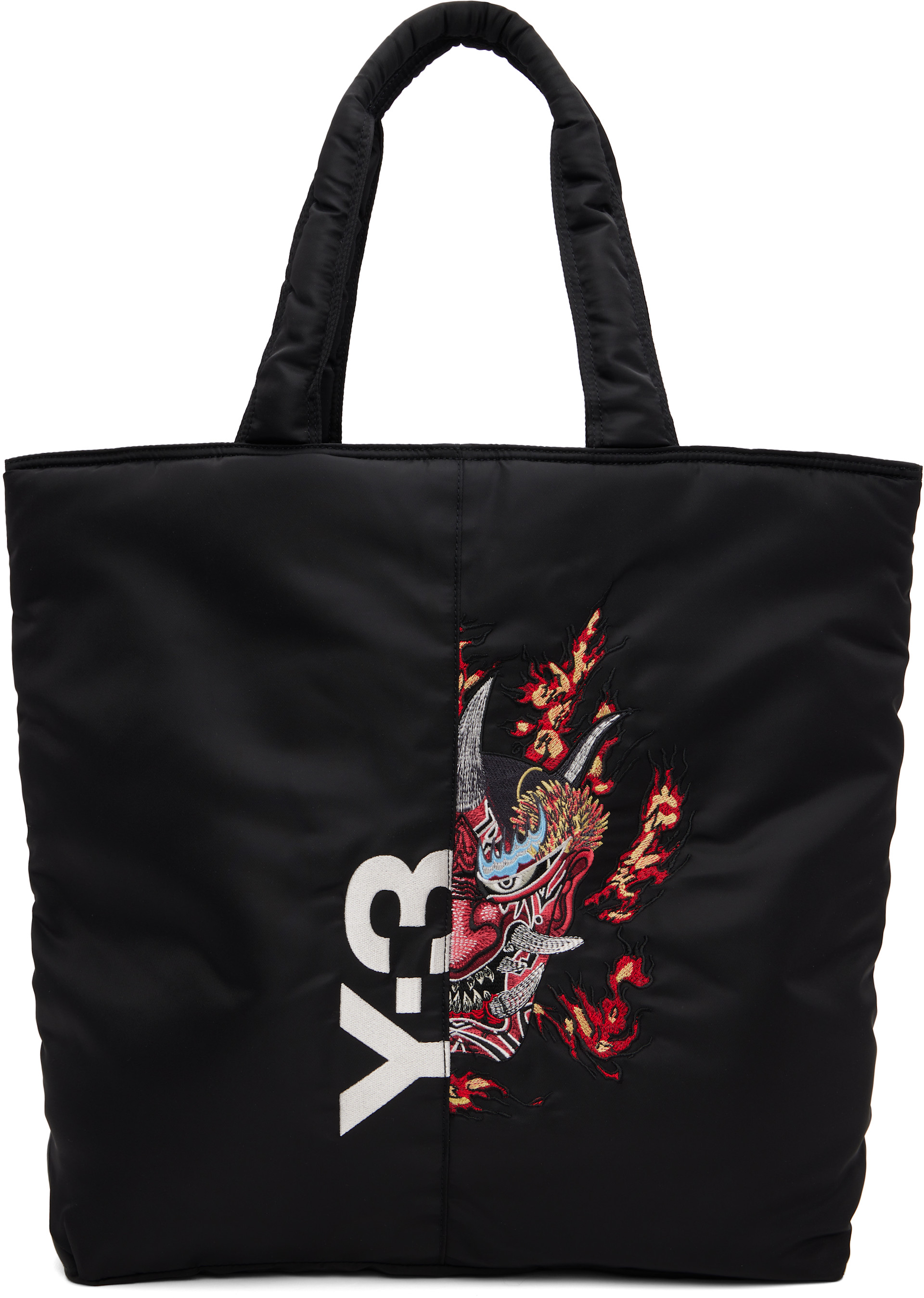 Y-3: Black Graphic Tote | SSENSE