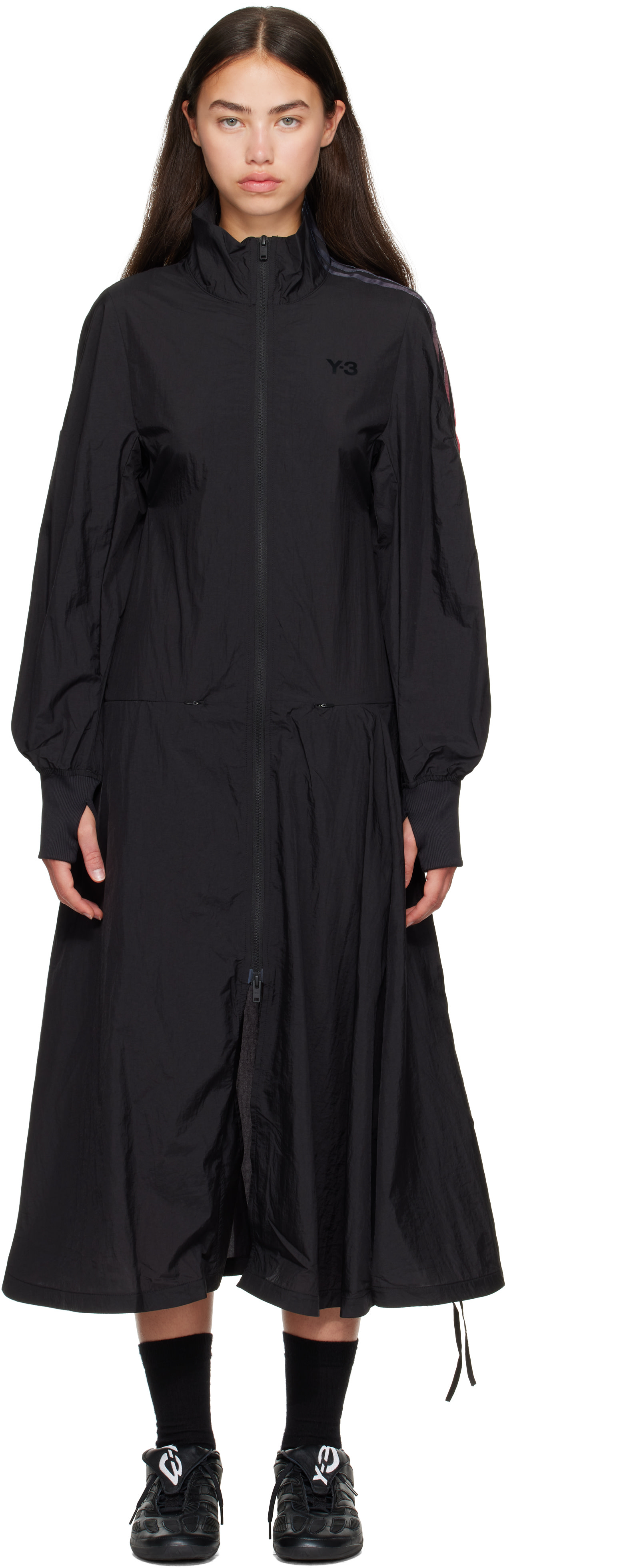 nylon midi dress Black Woven Cross Strap Midi Dress Black / L