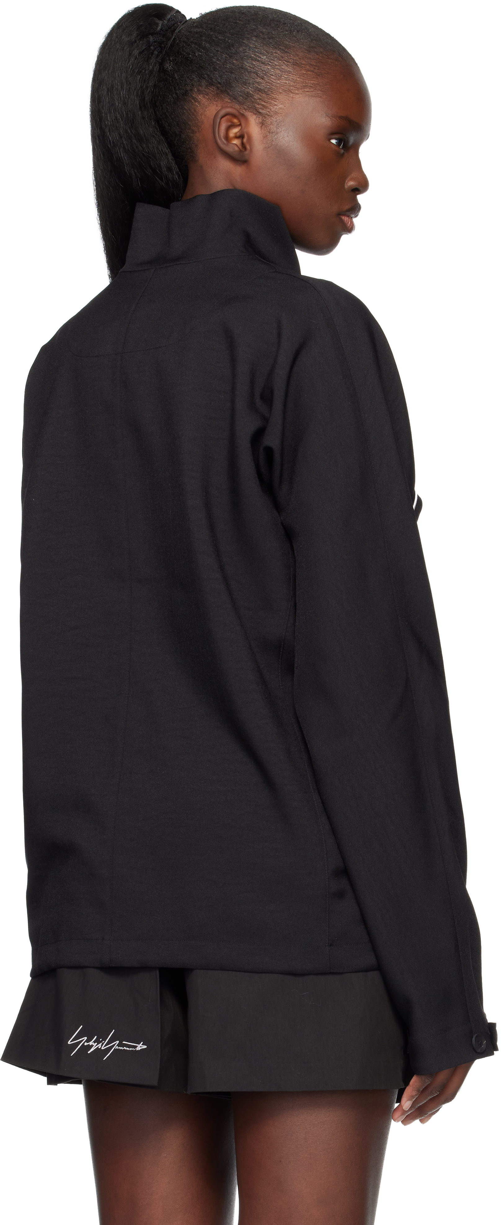 Y-3: Black Mercedes-AMG F1 Edition Track Jacket | SSENSE