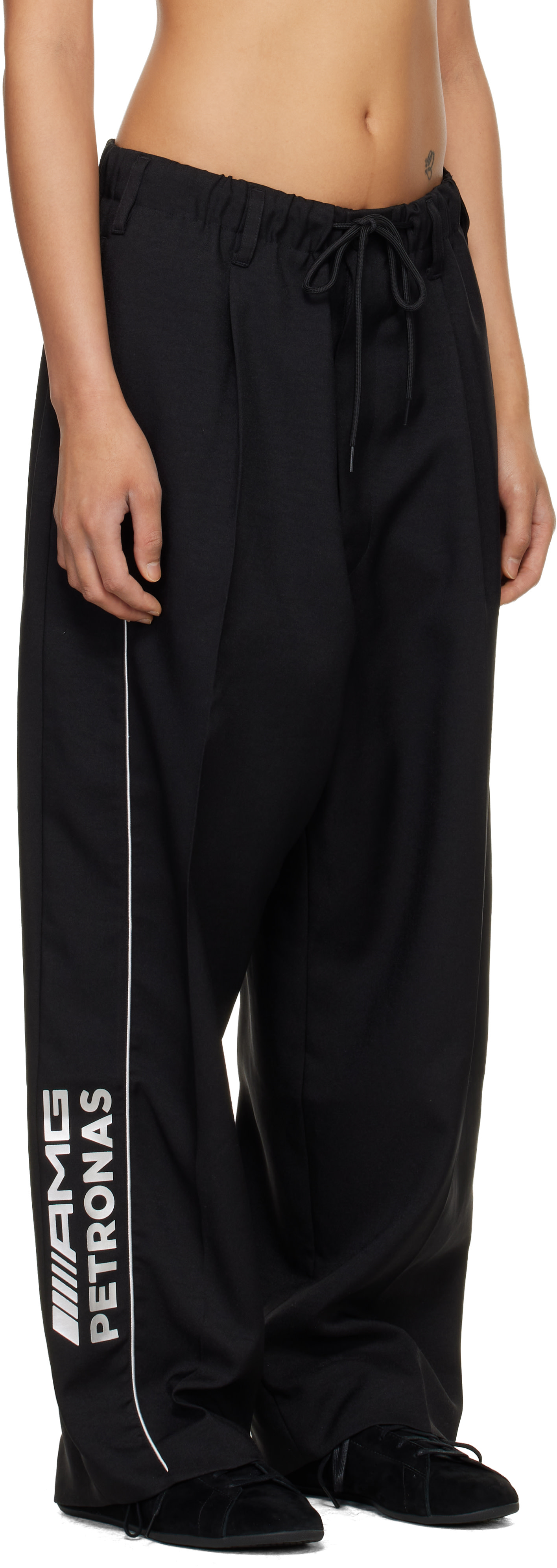 Y-3: Black Mercedes-AMG F1 Edition Mercedes Track Pants | SSENSE