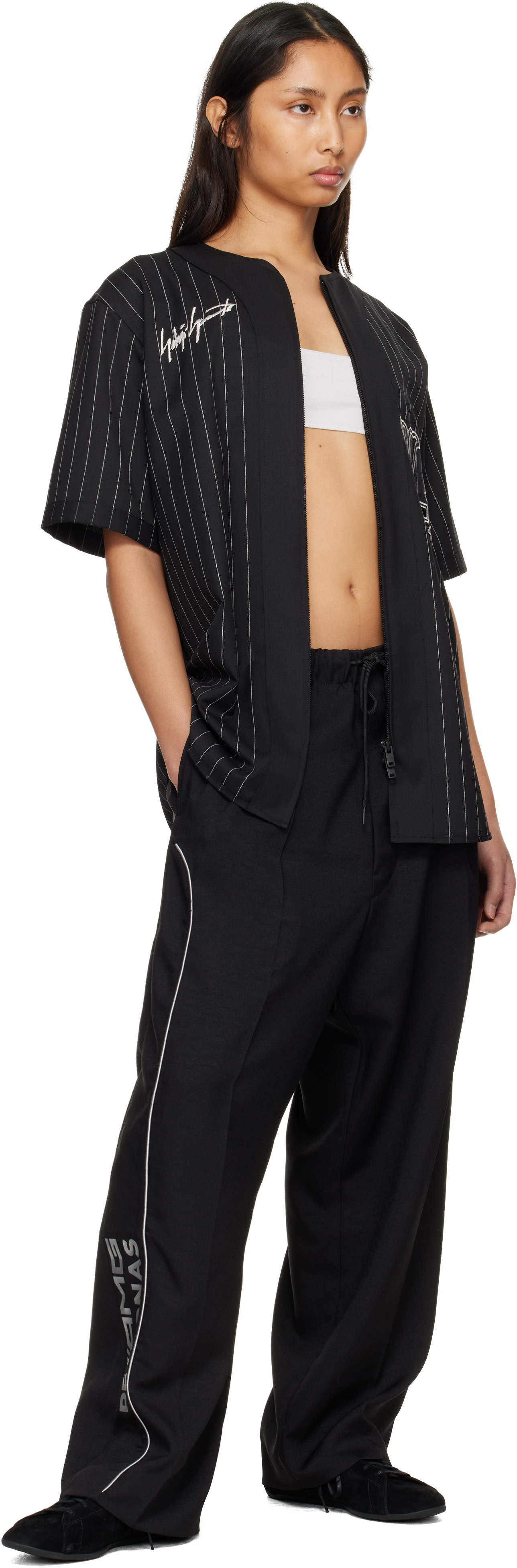 Y-3: Black Mercedes-AMG F1 Edition Mercedes Track Pants | SSENSE