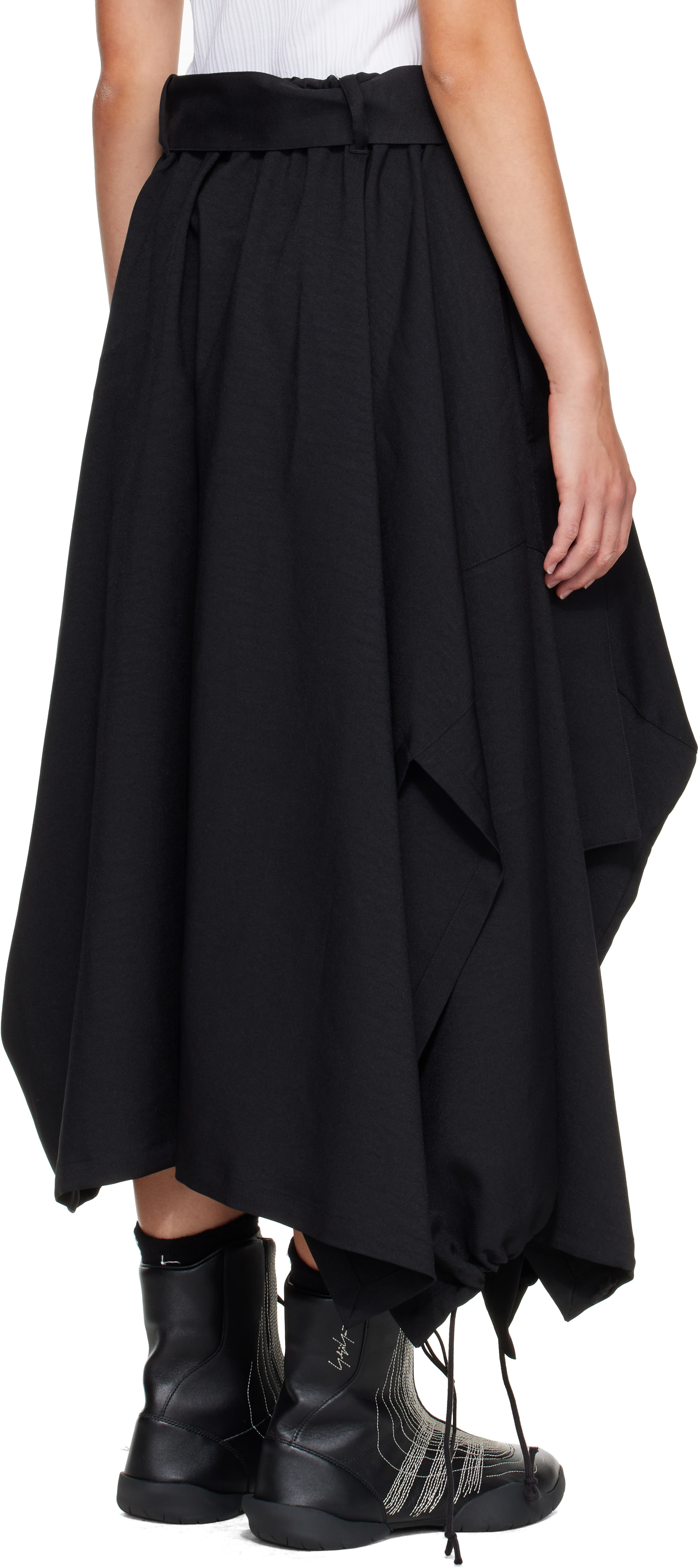 Y-3: Black Sport Uniform Adaptive Length Midi Skirt | SSENSE