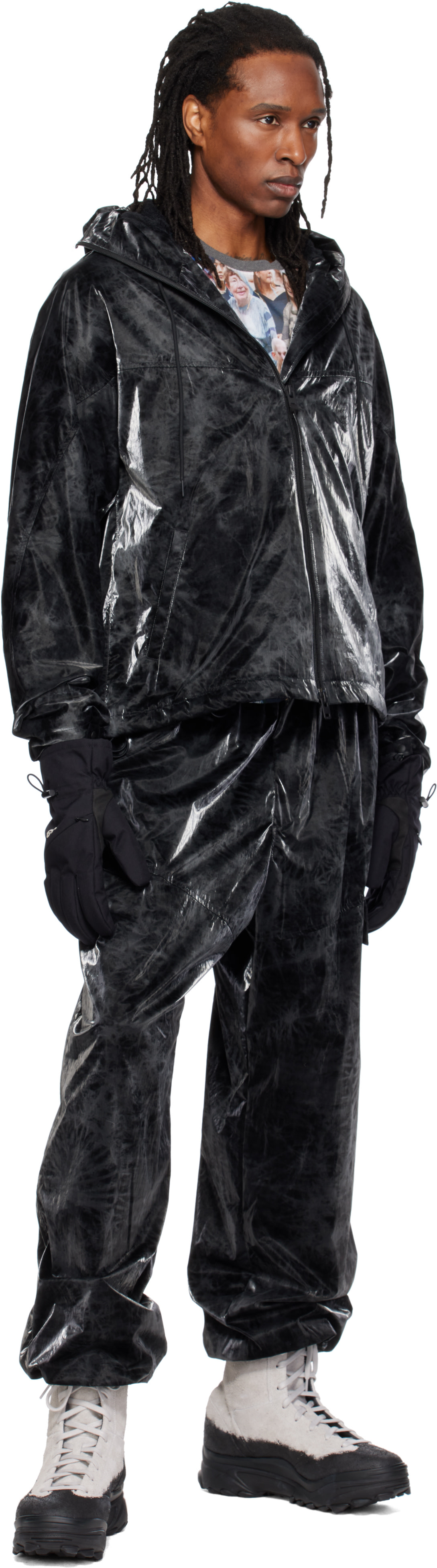 Y-3 - Black Padded Gloves