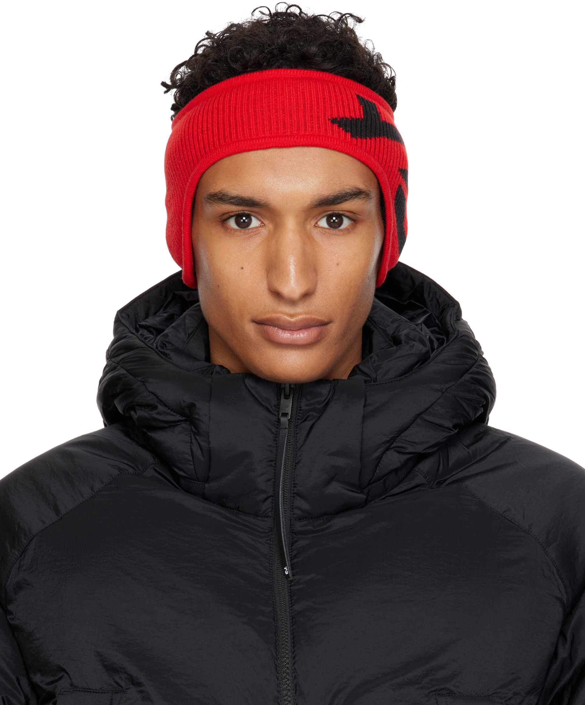 Y-3 - Red Graphic Logo Headband