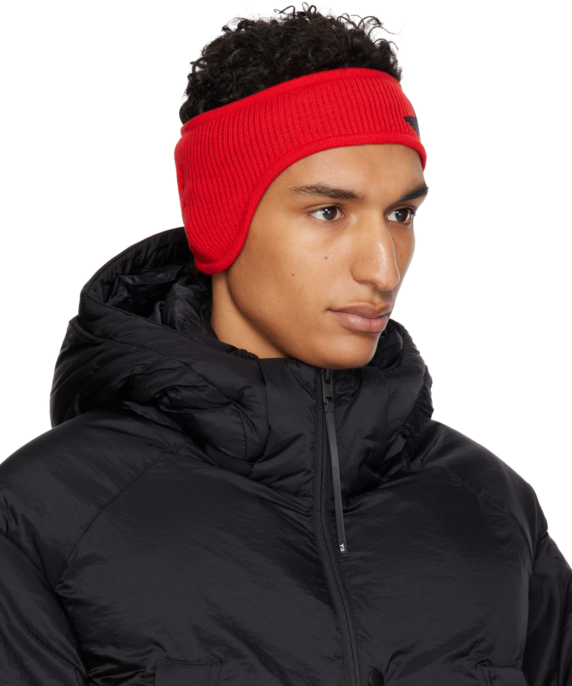 Y-3 - Red Graphic Logo Headband