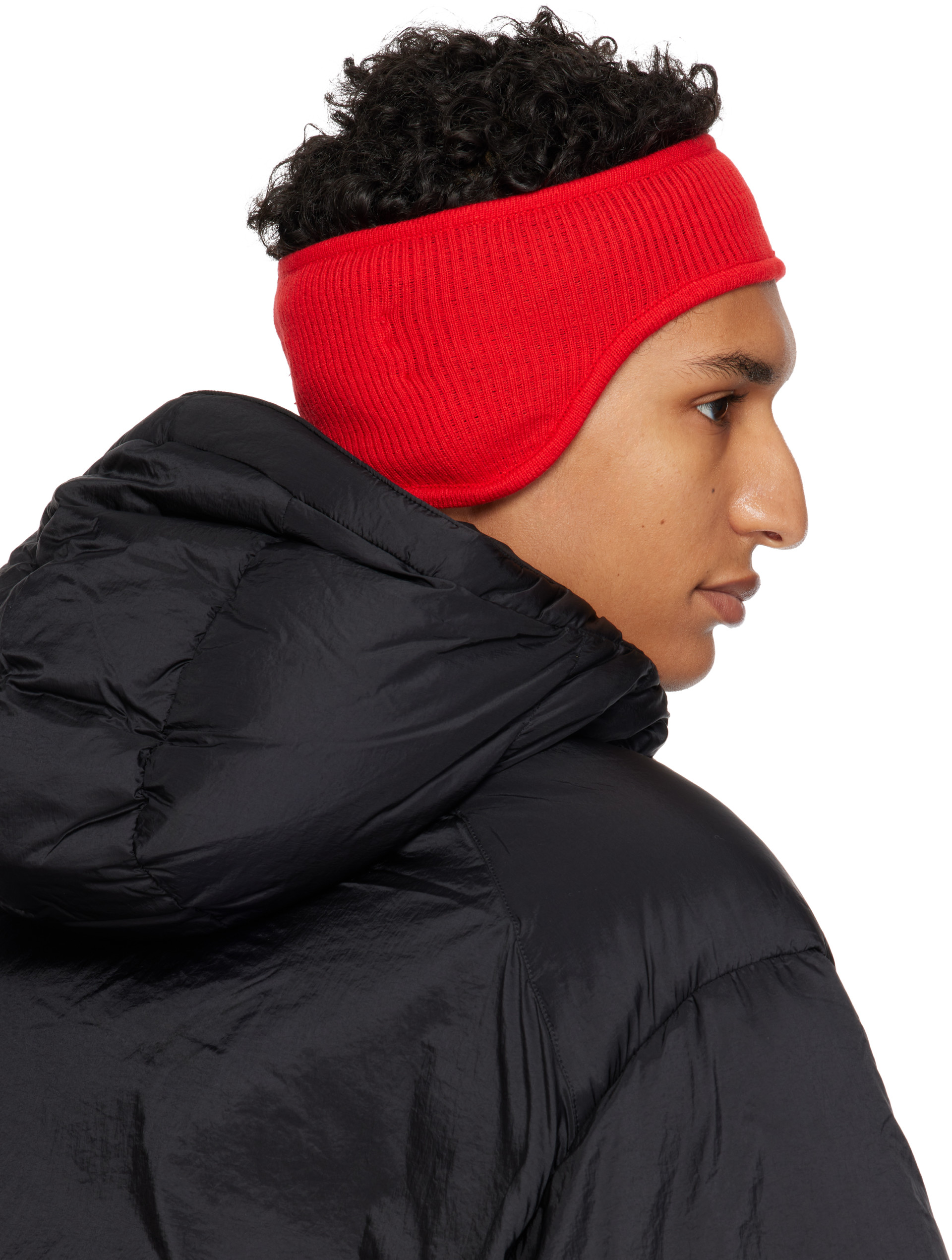 Y-3 - Red Graphic Logo Headband