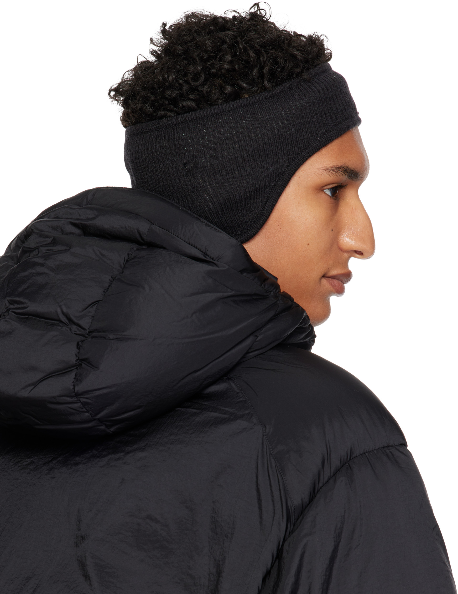 Y-3 - Black Graphic Logo Headband